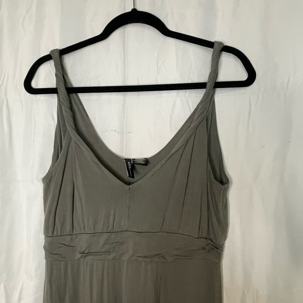 Mix to Stretch/ gray rolled tank top straps dress - Picture 2 of 5